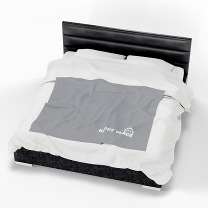 Velveteen Plush Blanket - Happy Place.
