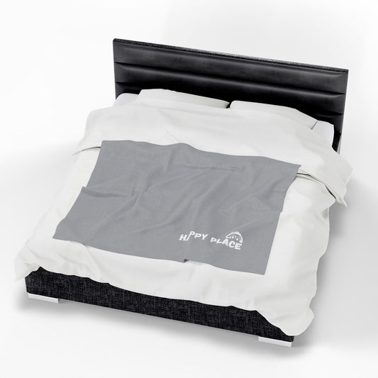 Velveteen Plush Blanket - Happy Place.