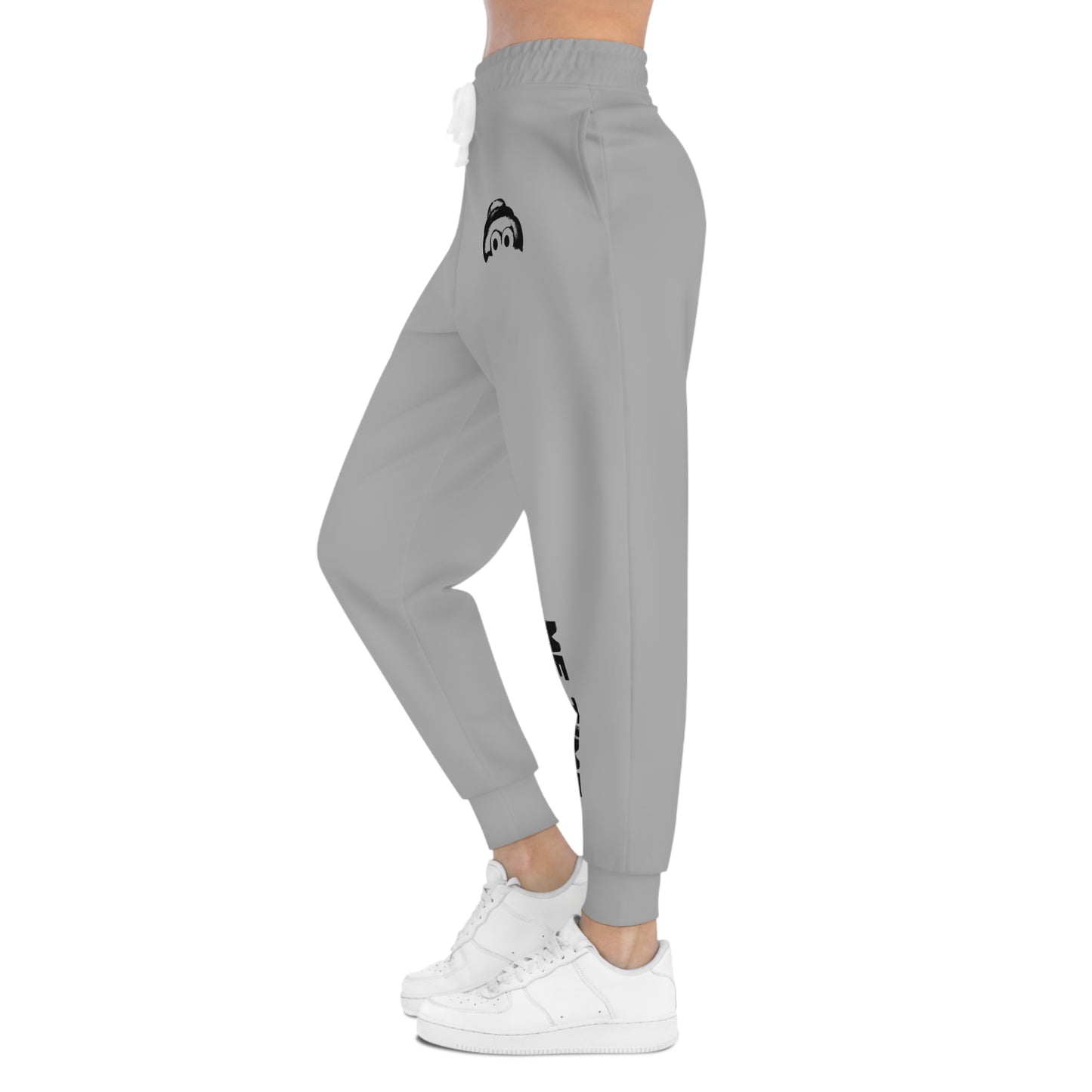 Athletic Joggers with 'Me Time' Design